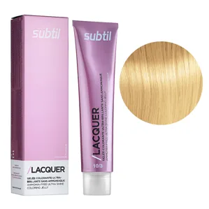 10/3 екстрасвітлий блондин золотистий Безаміачна тонувальна гелева фарба на кислотній основі, 60 мл LACQUER SUBTIL