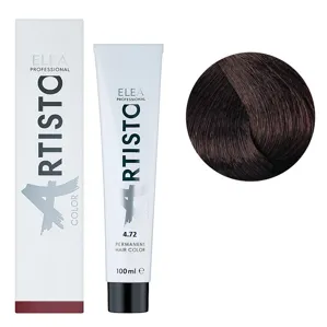 4/72 Стійка крем-фарба для волосся, 100 мл Permanent Hair Color ARTISTO ELEA Professional