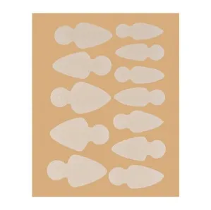 Молди трафарети для френчу на верхніх формах Short Oval, кількість: 12 шт KODI Professional  