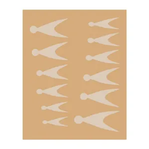 Молди трафарети для френчу на верхніх формах Almond, кількість: 12 шт KODI Professional  