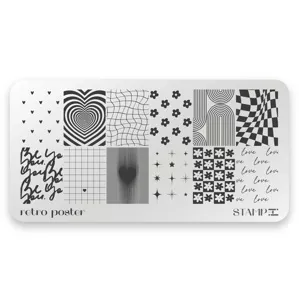 ADORE STAMP IT Пластина для стемпінга  Retro poster 