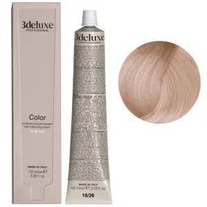 10/26 платиновий блондин фіолетово-червоний Фарба для волосся, 100 мл Permanent Hair Color 3Deluxe Professional