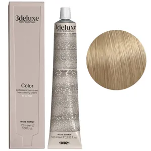 10/021 платиновий блондин перлинно-попелястий Фарба для волосся, 100 мл Permanent Hair Color 3Deluxe Professional