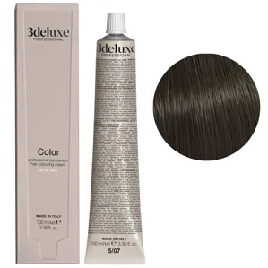 5/07 світло-коричневий матовий натуральний Фарба для волосся, 100 мл Permanent Hair Color 3deluxe Professional