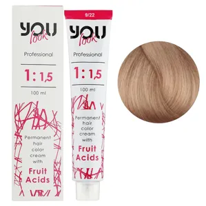9/22 дуже світлий блондин інтенсивний перламутровий Крем-фарба стійка з фруктовими кислотами, 100 мл You look Professional