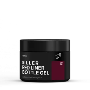 Рідкий гель для украплення нігтів, 15 мл №001 RED LINER Bottle Gel SILLER Professional 