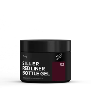 Рідкий гель для украплення нігтів, 15 мл №003 RED LINER Bottle Gel SILLER Professional 