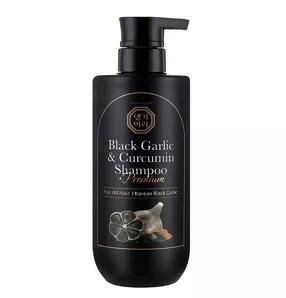 Шампунь преміальний з екстрактом чорного часнику та куркуміном 500мл SHAMPOO PREMIUM BLACK GARLIC & CURCUMIN  DAENG GI MEO RI