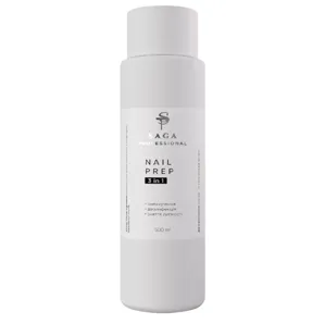 Рідина 3в1 знежирювач, дезінфекція, зняття липкого шару, 500 мл Nail Prep SAGA Рrofessional 