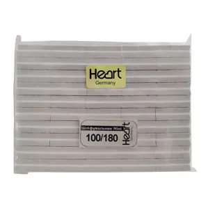 Набір баф-шліфувальник для нігтів 100/180 грит (50 шт) прямокутний Super MINI Heart