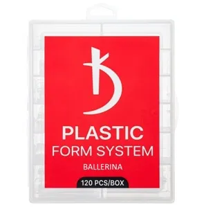 Верхні пластикові форми для моделювання нігтів, 120 шт Ballerina Plastic Form System KODI Professional 