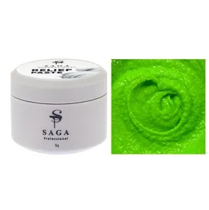 Паста рельєфна, 5 мл  №14 Колір: зелений неон Relief paste SAGA Professional