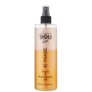 Двофазний спрей-кондиціонер для сухого, освітленого, фарбованого волосся, 400 мл Argan & Macadamia Oil BI-PHASIC Glamour You look Professional