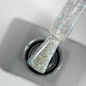 Топ світловідбиваючий з голограмним піском, 9 мл №08 Cruch Top SAGA Professional