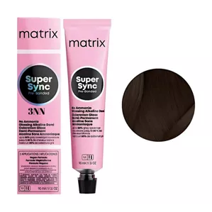 3NN темний шатен натуральний інтенсивний Тонер для волосся на лужній основі без аміаку, 90 мл SUPER SYNC  Pre-Bonded MATRIX  