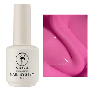Гель рідкий для зміцнення нігтів, 15 мл №38 Liquid Gel SAGA Professional