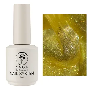 Гель рідкий для зміцнення нігтів з блискітками, 15 мл №43 Liquid Gel SAGA Professional