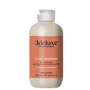 Шампунь для фарбованого волосся з молоком солодкого мигдалю та інжиром, 250 мл Color Shampoo 3deluxe Professional