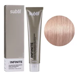 10/21 дуже світлий блондин перламутрово-попелястий Безаміачна стійка крем-фарба для волосся, 60 мл Permanent Hair Color INFINITE SUBTIL