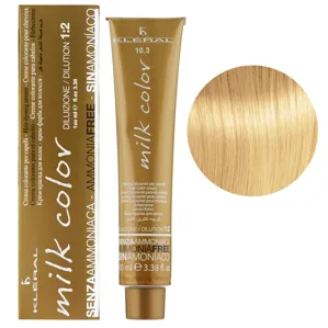 10/3 Екстра світлий медовий блондин Крем-фарба для волосся перманентна без аміаку, 100 мл Milk Color KLERAL System