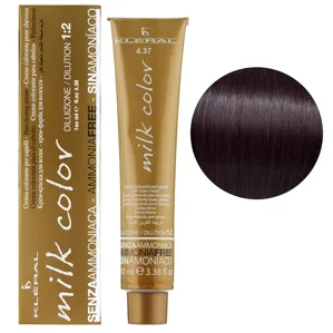 4/37 Ірисовий шатен Крем-фарба для волосся перманентна без аміаку, 100 мл Milk Color KLERAL System