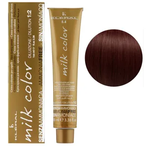 5/4 Світло-каштановий мідний Крем-фарба для волосся перманентна без аміаку, 100 мл Milk Color KLERAL System