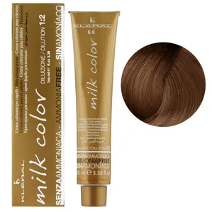 6/8 Горіховий темний блонд Крем-фарба для волосся перманентна без аміаку, 100 мл Milk Color KLERAL System