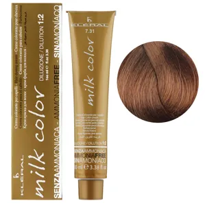 7/31 Бежевий блонд Крем-фарба для волосся перманентна без аміаку, 100 мл Milk Color KLERAL System