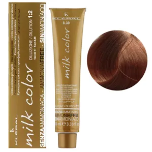 8/39 Світлий блонд тютюнового відтінку Крем-фарба для волосся перманентна без аміаку, 100 мл Milk Color KLERAL System