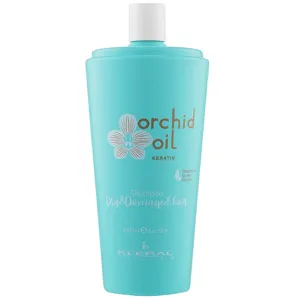 Шампунь відновлювальний безсульфатний для пошкодженого волосся, 1000 мл Dry&Damaged hair Shampoo Orchid Oil Keratin Line KLERAL System