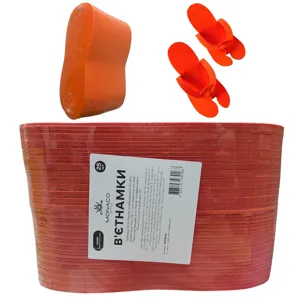 Тапочки-в`єтнамки одноразові з матеріалу EVA (1 пара), колір: ПОМАРАНЧЕВИЙ (в упаковці 25 пар) Monaco Style