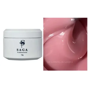 Гель для нарощування та укріплення нігтів, 15 мл №04 Pastel Builder Gel SAGA Professional