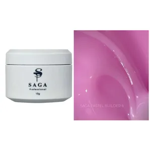 Гель для нарощування та укріплення нігтів, 15 мл №06 Pastel Builder Gel SAGA Professional