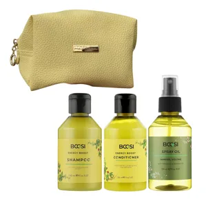 Набір дорожній Travel "POCHETTE KIT" (shampoo 150 мл + conditioner 150 мл + spray oil 150 мл + косметичка) Bcosi Line KLERAL System