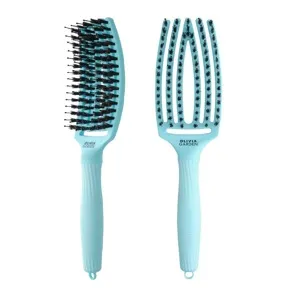 Щітка для волосся комбінована нейлон з щетиною FINGER BRUSH DOLCE VITA Колір: Blue Sky ID1882 Olivia Garden
