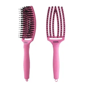 Щітка для волосся комбінована нейлон з щетиною FINGER BRUSH DOLCE VITA Колір: Pink Granita ID1885 Olivia Garden