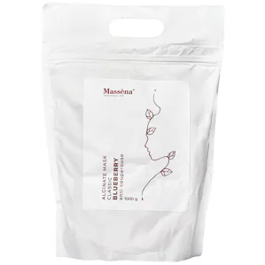 Альгінатна маска для обличчя проти куперозу "Чорниця", 1000 г BLUBERRY Classic Alginate Mask Massena