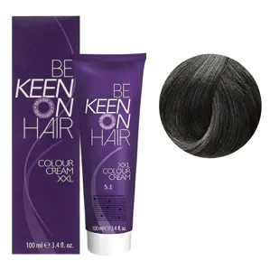 5/1 світло-коричневий попелястий Стійка крем-фарба для волосся, 100 мл Colour Cream XXL KEEN