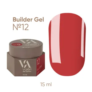VALERI Builder Gel Гель для нарощування 15 мл №012 Червоний