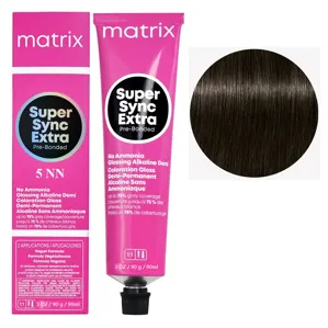 5NN Світлий шатен натуральний інтенсивний Тонер для волосся на лужній основі без аміаку, 90 мл SUPER SYNC  EXTRA  Pre-Bonded MATRIX  