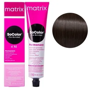 4M шатен мокка Крем-фарба для волосся, 90 мл SoColor Pre-Bonded MATRIX (оновлений дизайн)