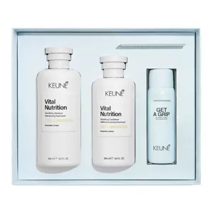 Святковий набір “Живлення” 2025 (шампунь 300мл+кондиціонер 250мл+спрей 75мл) NOURISH Gift set Care KEUNE