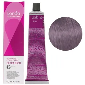 9/60 дуже світлий блондин фіолетово-натуральний Стійка фарба для волосся, 60 мл Permanent Color Londa Professional