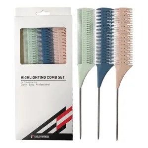 Набір гребінців (3 шт) для МІКРОМЕЛІРУВАННЯ з термостійкого пластику JF1024 PROLine