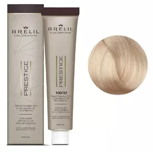 100/32 Крем-фарба для волосся перманентна з низьким вмістом аміаку, 100мл  Colorianne Prestige BRELIL Professional