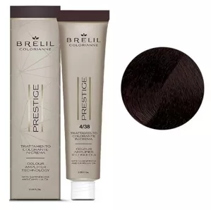 4/38 Крем-фарба для волосся перманентна з низьким вмістом аміаку, 100мл  Colorianne Prestige BRELIL Professional
