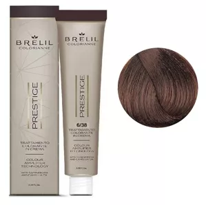 6/38 Крем-фарба для волосся перманентна з низьким вмістом аміаку, 100мл  Colorianne Prestige BRELIL Professional
