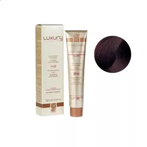 5/55 Світло-коричневий махагоновий інтенсивний Крем-фарба для волосся з білим чаєм та екстрактом орхідеї, 100 мл LUXURY Haircolor GREEN LIGHT