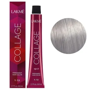 10/17 Платиновий блондин попелясто-металевий Крем-фарба для волосся стійка, 60 мл Permanent Hair Color COLLAGE LAКME
