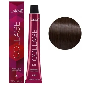 5/30 Світло-каштановий золотистий Крем-фарба для волосся стійка, 60 мл Permanent Hair Color COLLAGE LAКME